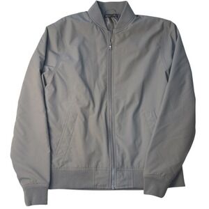 Banana Republic Mens Gray Bomber Jacket Lightweight Casual Outerwear Versatile M